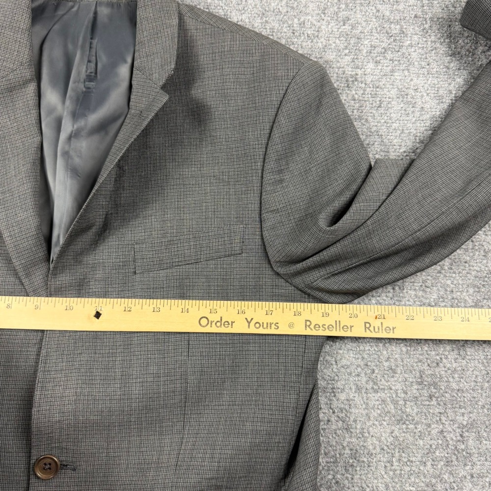 John Varvatos Blazer Mens 38R Grey Wool Micro Check Sport Coat L526659B Canada - Picture 6 of 12